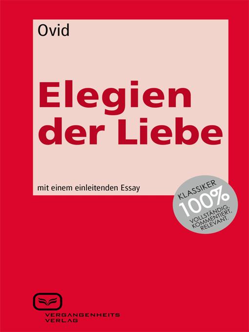 Title details for Elegien der Liebe by Ovid - Wait list